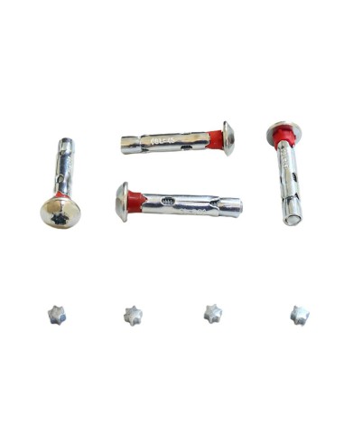 4 ancres métalliques de 8 mm pour les murs solides